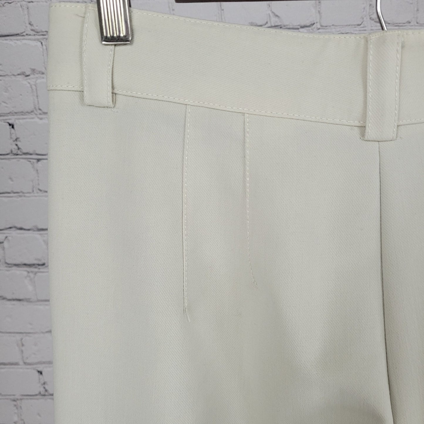 Zara Beige High Rise Straight Leg Stretch Dress Pants Size Medium M (30x31)