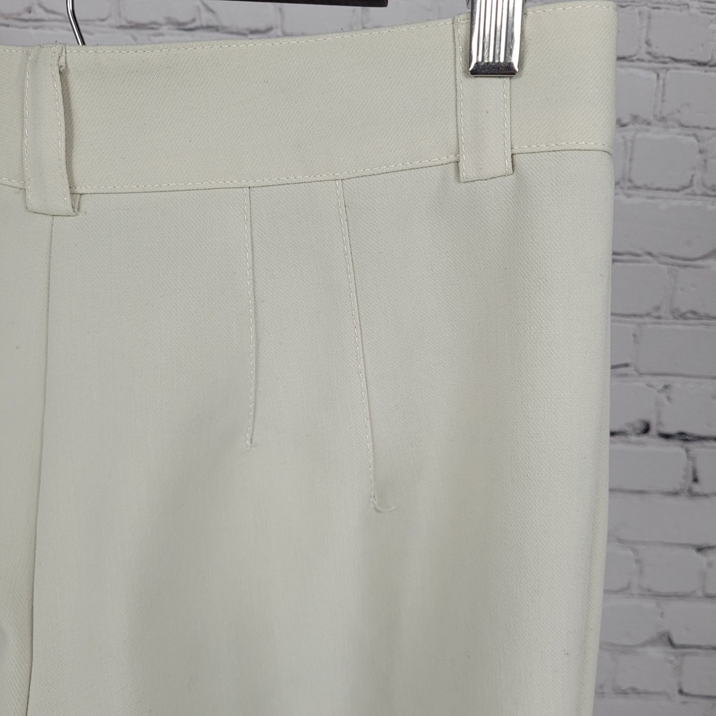 Zara Beige High Rise Straight Leg Stretch Dress Pants Size Medium M (30x31)