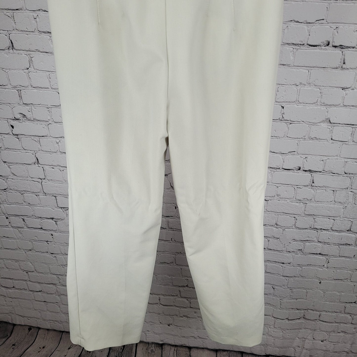 Zara Beige High Rise Straight Leg Stretch Dress Pants Size Medium M (30x31)