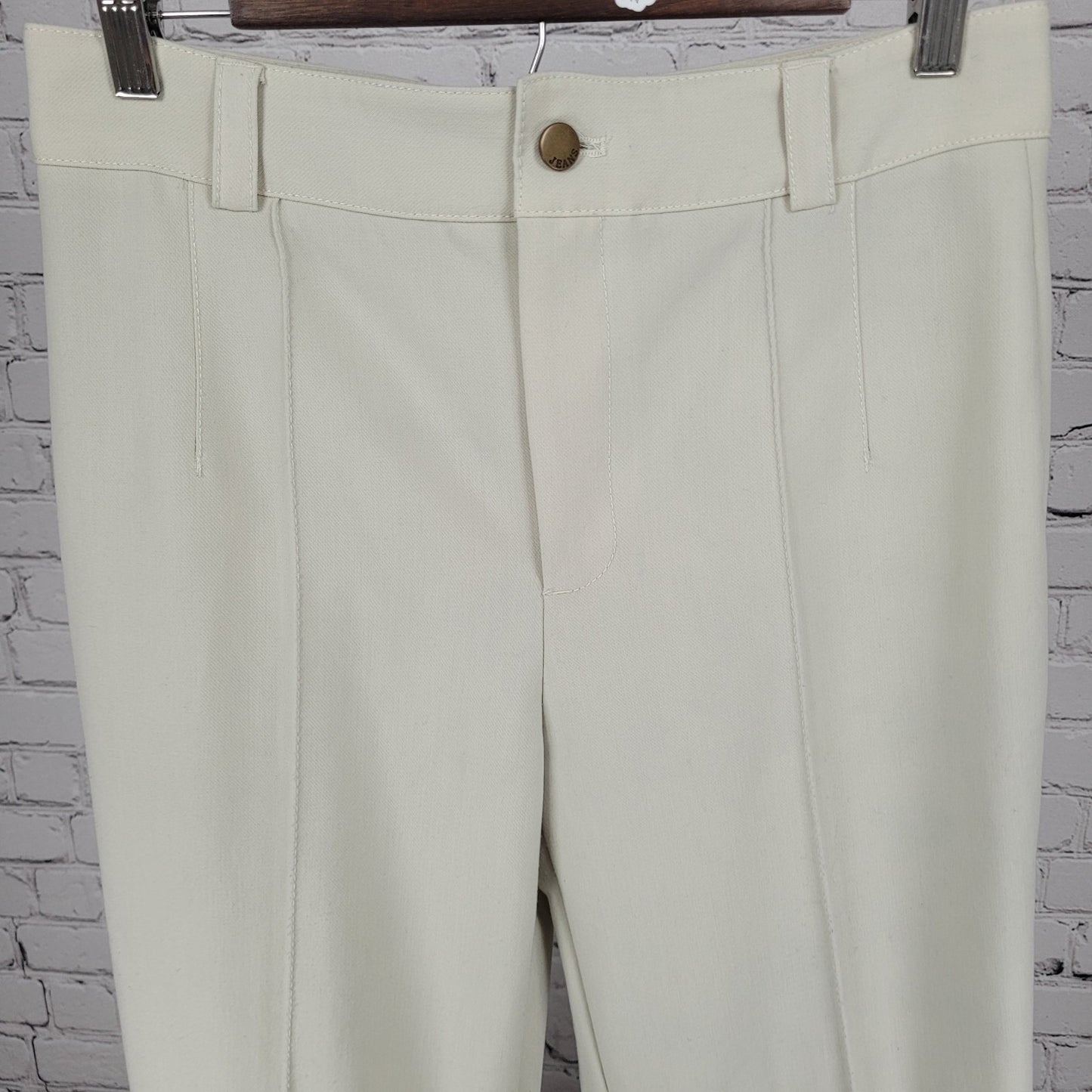 Zara Beige High Rise Straight Leg Stretch Dress Pants Size Medium M (30x31)