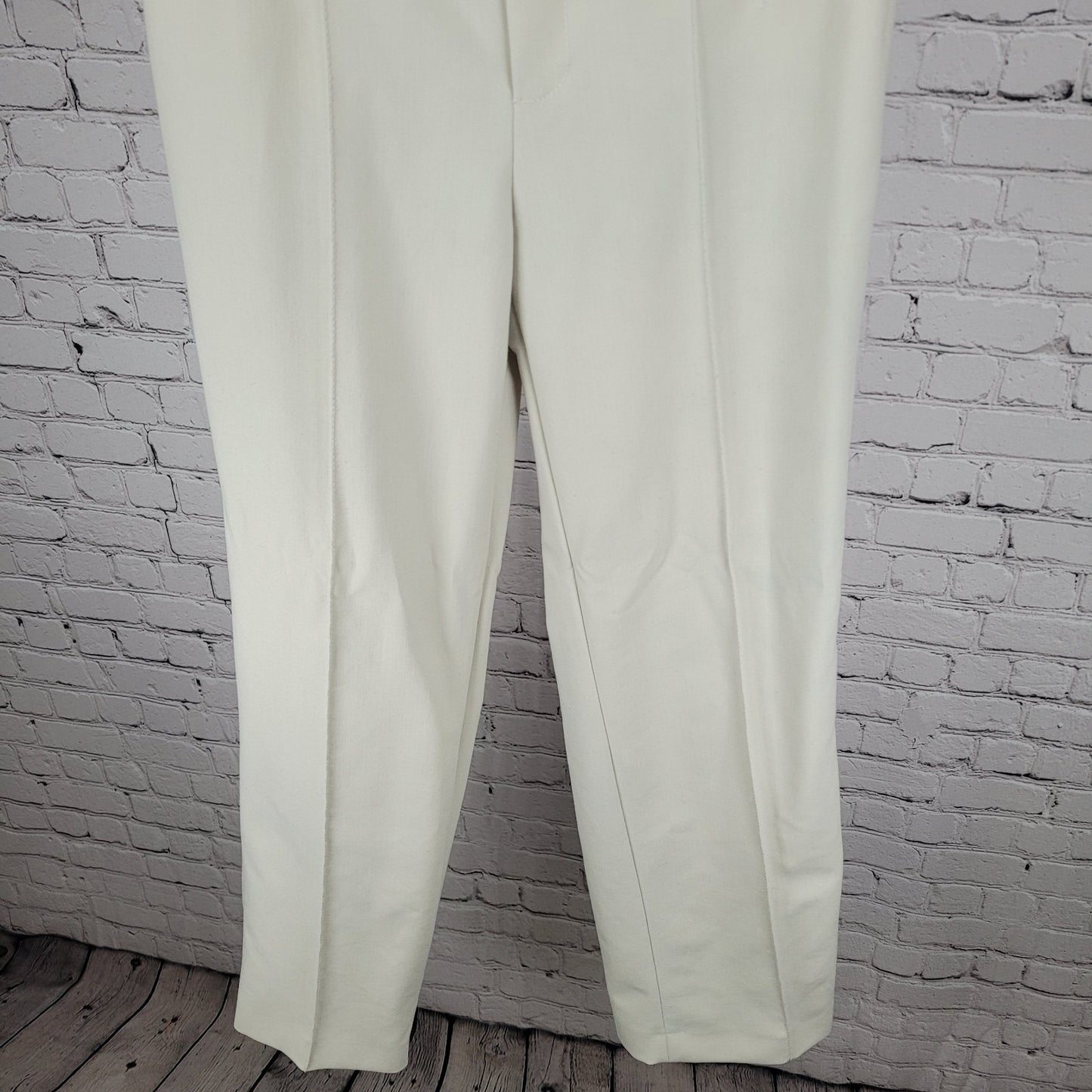Zara Beige High Rise Straight Leg Stretch Dress Pants Size Medium M (30x31)