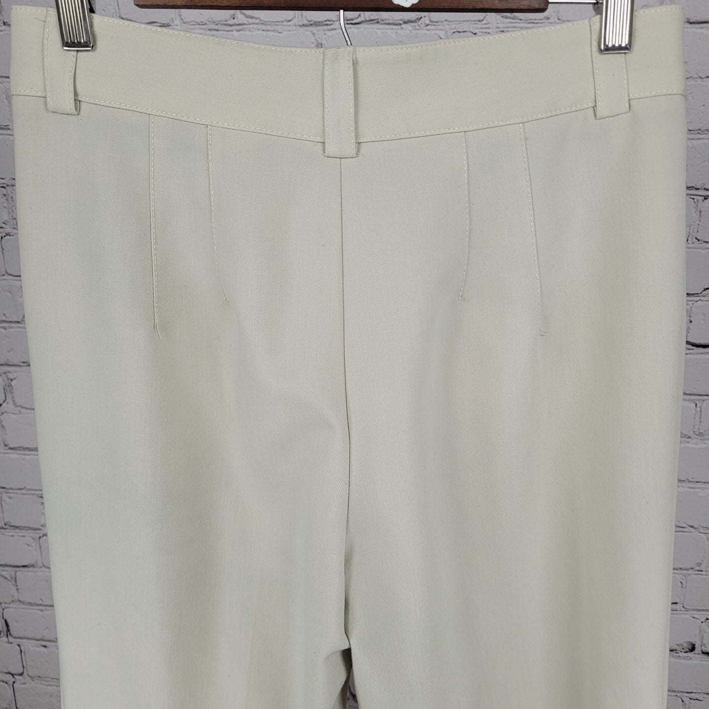 Zara Beige High Rise Straight Leg Stretch Dress Pants Size Medium M (30x31)