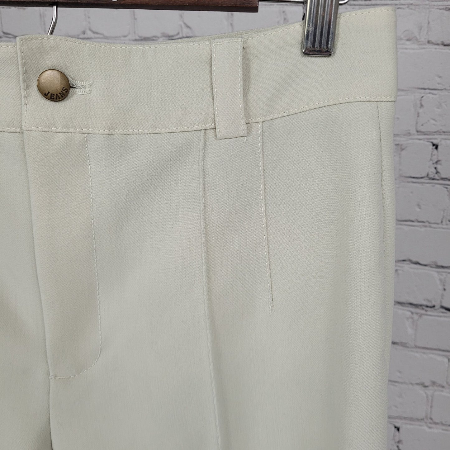 Zara Beige High Rise Straight Leg Stretch Dress Pants Size Medium M (30x31)