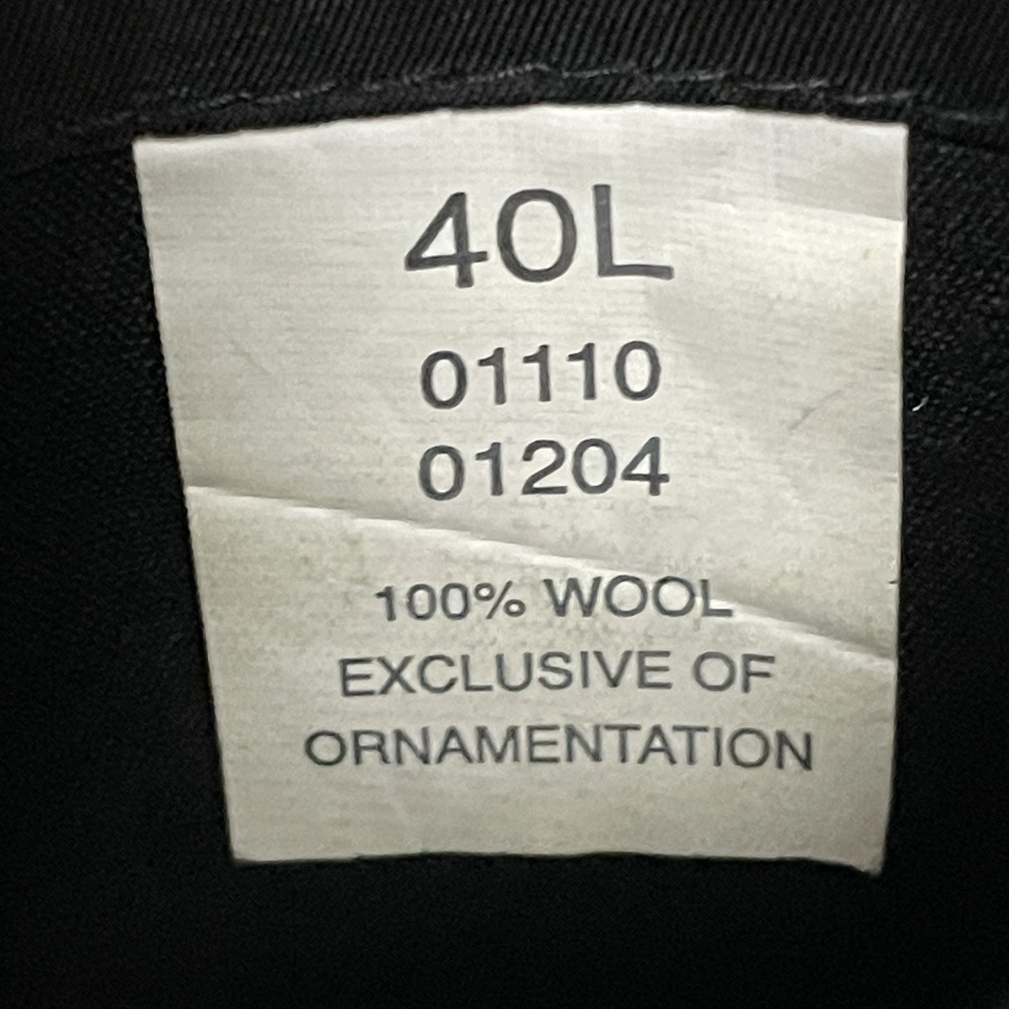 Jos A Bank Black Pinstripe Wool Tailored Fit Travelers Collection Blazer 40L