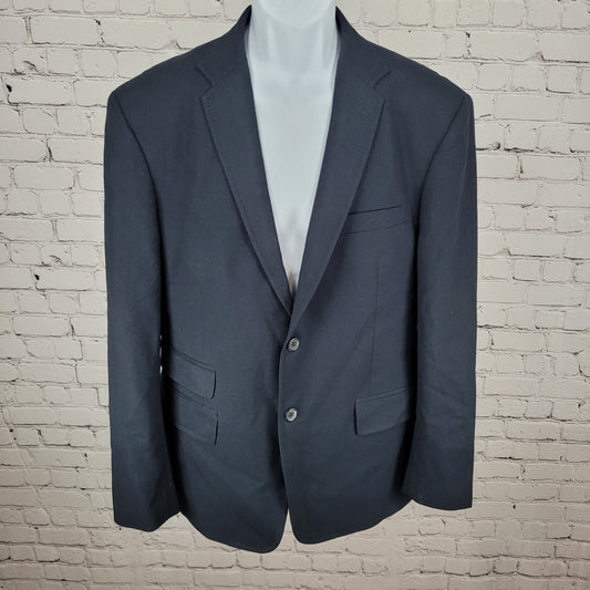 Billy Reid Dark Navy 2 Button Double Vented Notch Blazer Made In Italy Size 42R