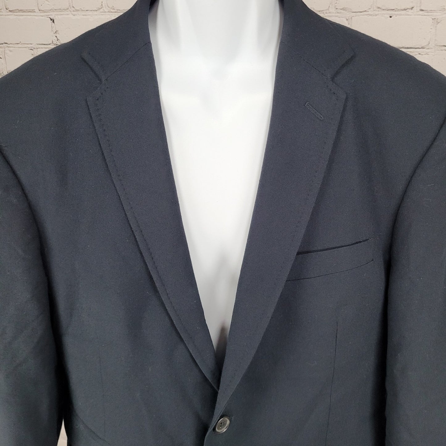Billy Reid Dark Navy 2 Button Double Vented Notch Blazer Made In Italy Size 42R