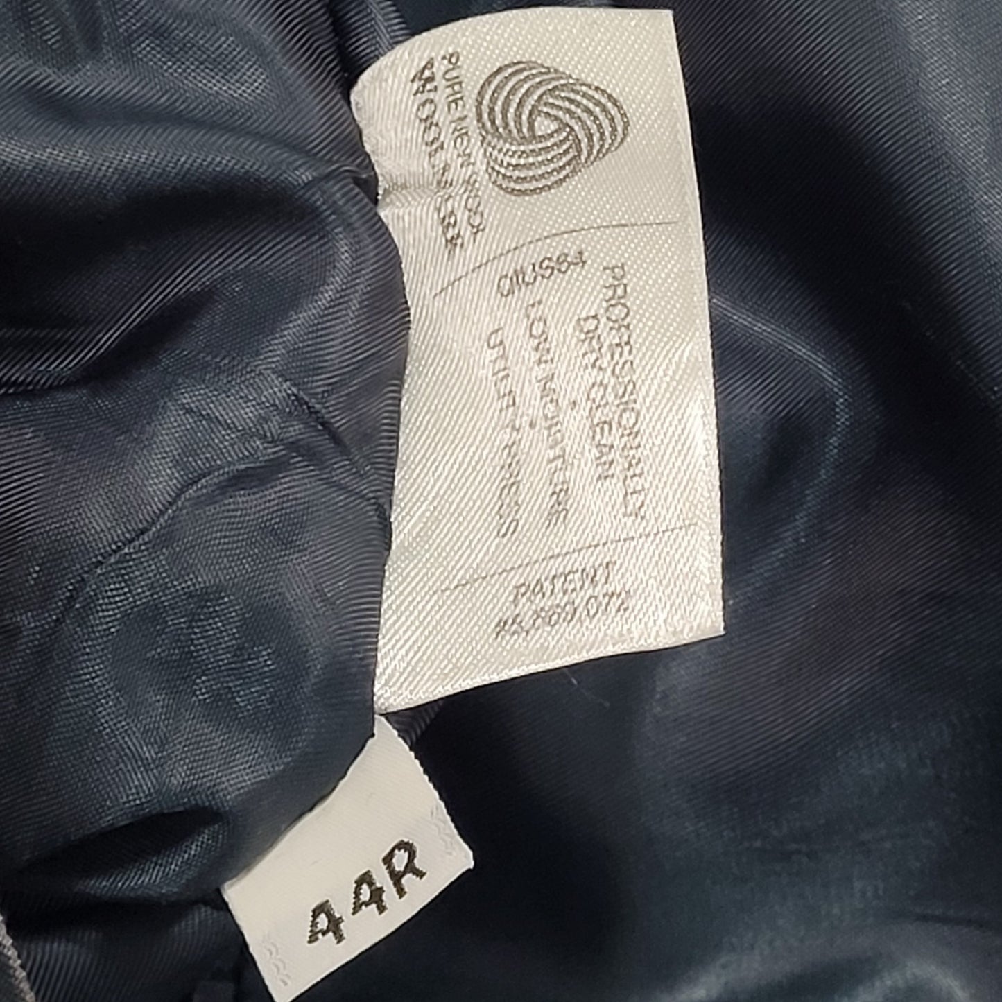 Daniel Cremieux Navy 100% Wool Check Full Suit Set Jacket 44R Pants 37x29 USA