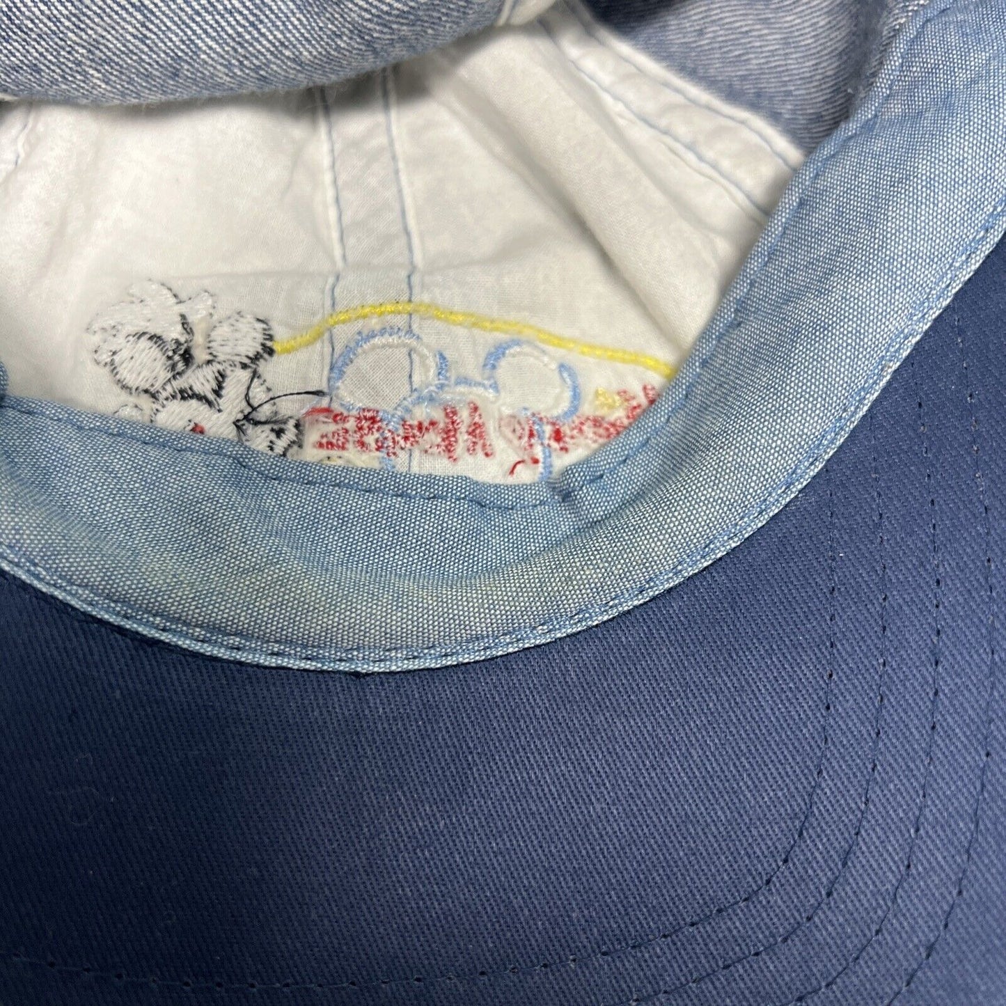 Vintage Mickey Mouse Unlimited Denim Hat Cap Stretch One Size Unisex Disney