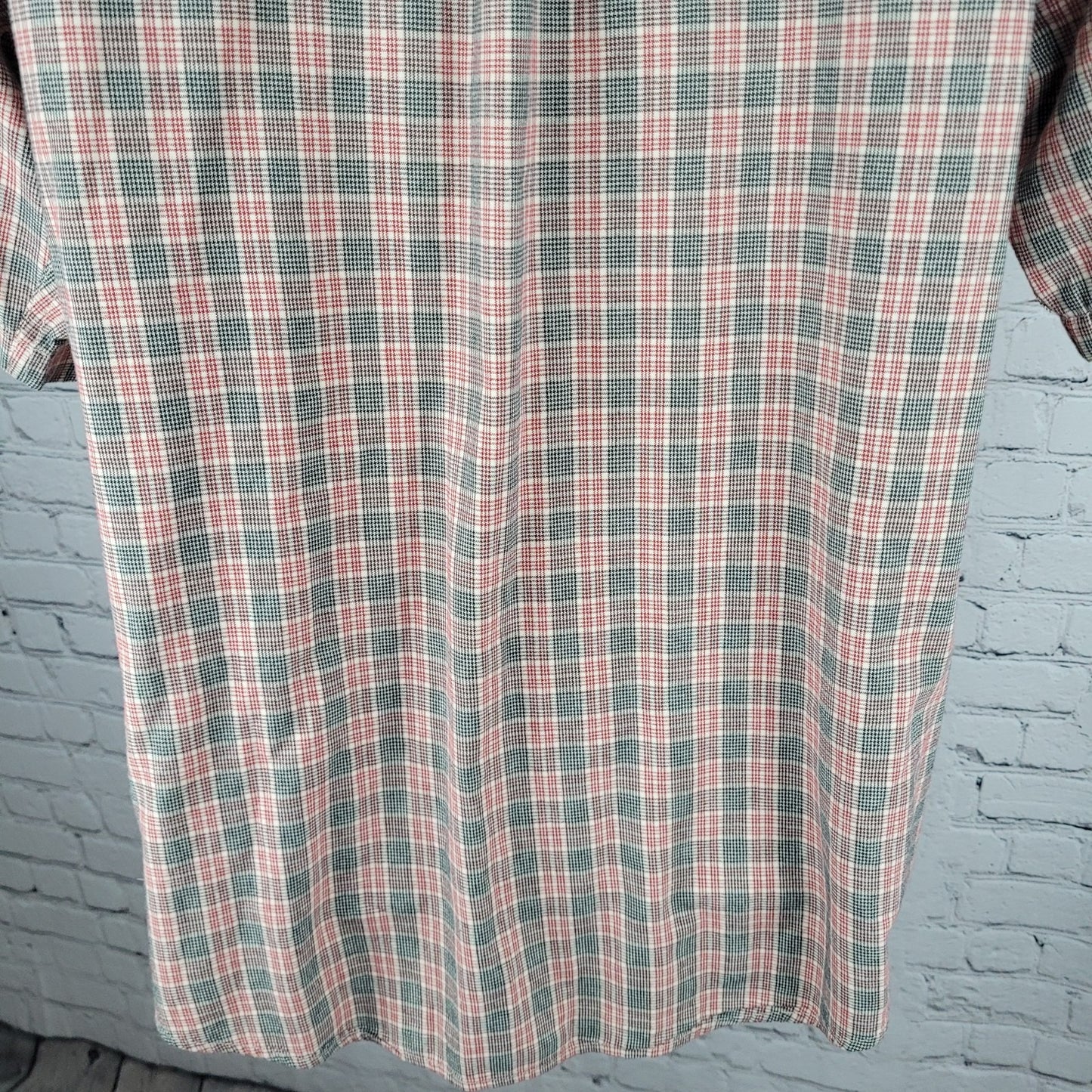 Carhartt Red Black Plaid 100% Cotton Button Down Collar Short Sleeve Shirt Large