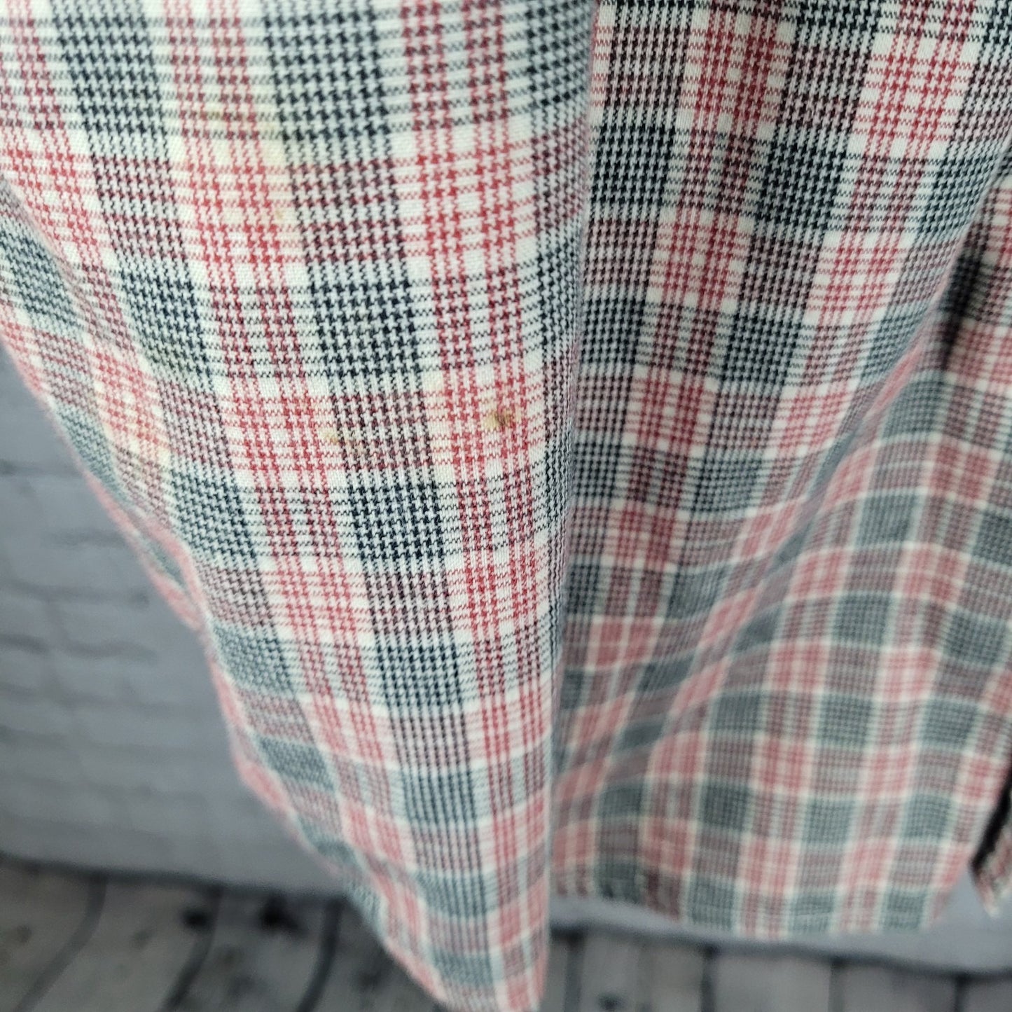 Carhartt Red Black Plaid 100% Cotton Button Down Collar Short Sleeve Shirt Large