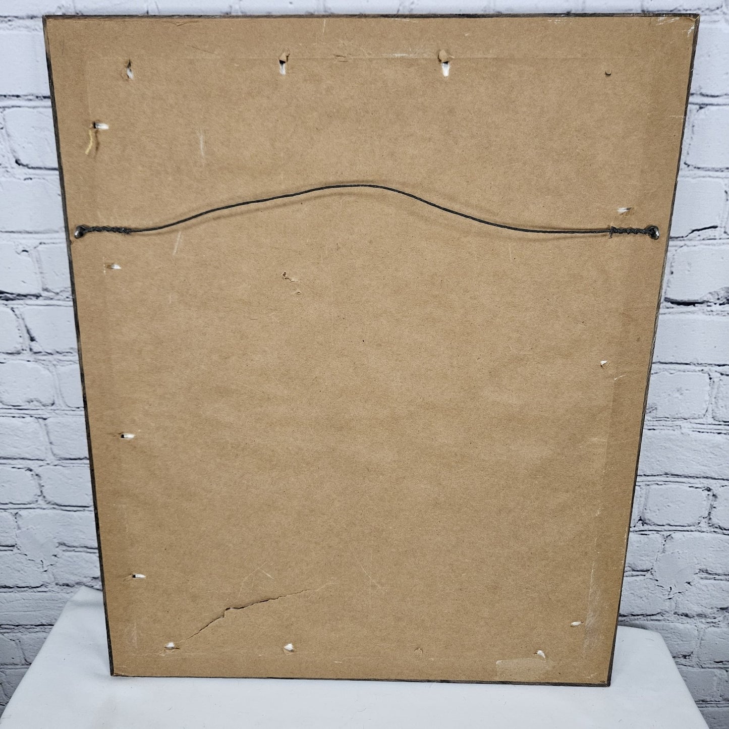 VTG C. Warren Original Desert Lizard Southwestern Folk Art Metallic Wood Framed