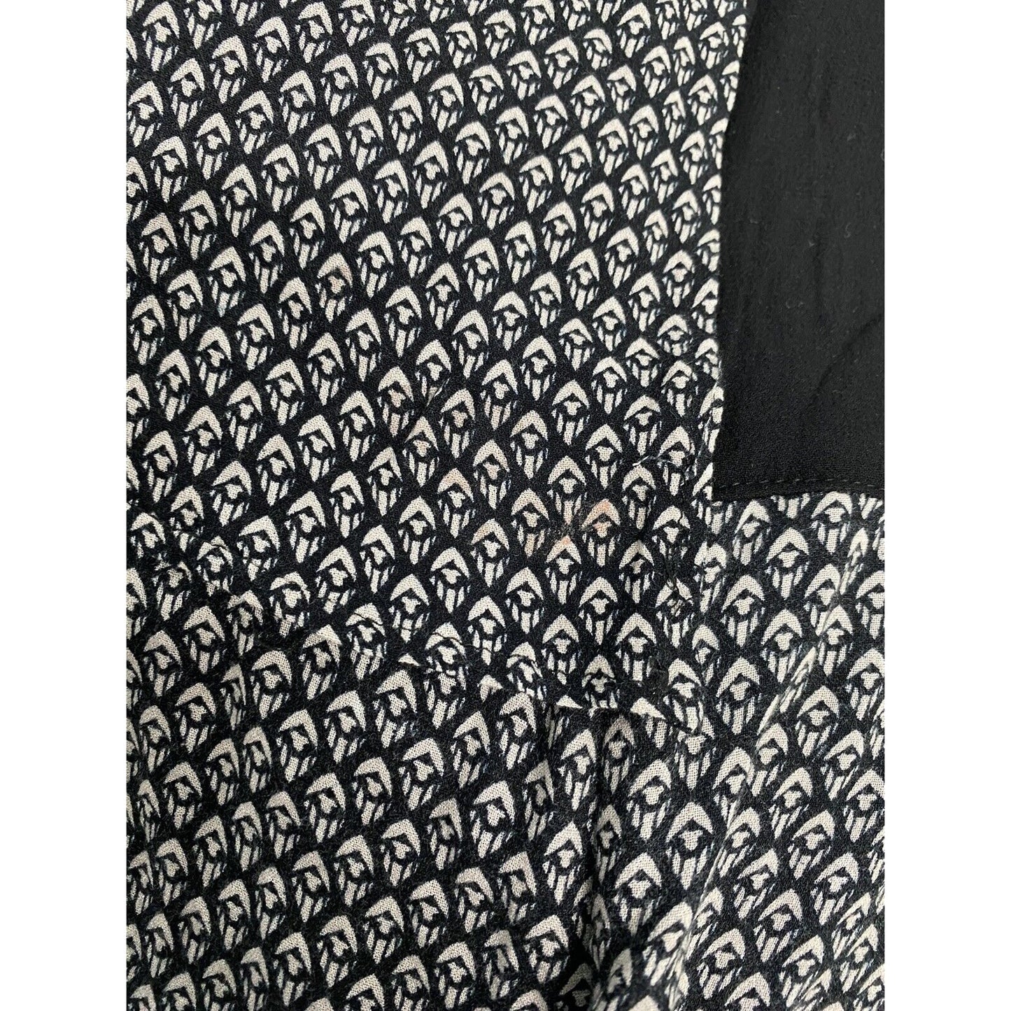 Elevenses Anthropologie Black White One Piece Jumpsuit Pockets XL *small defect