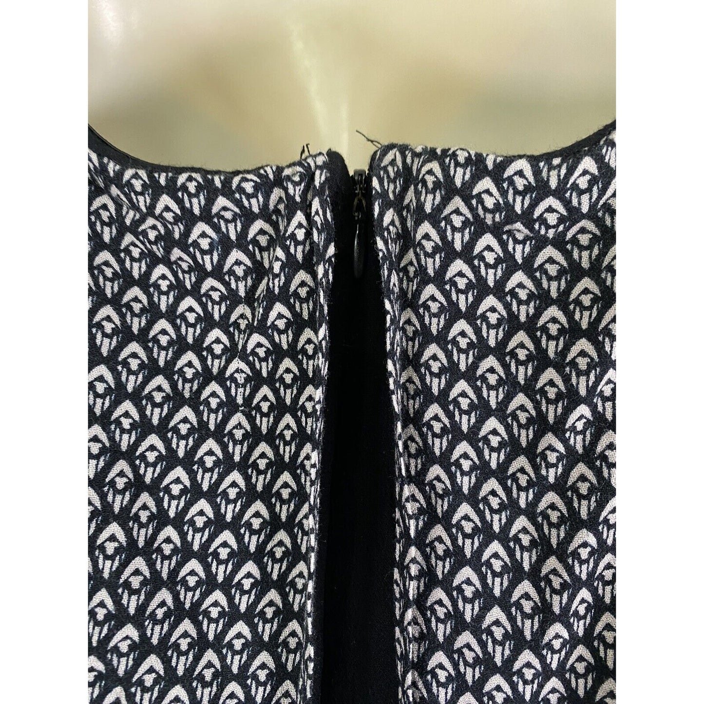 Elevenses Anthropologie Black White One Piece Jumpsuit Pockets XL *small defect