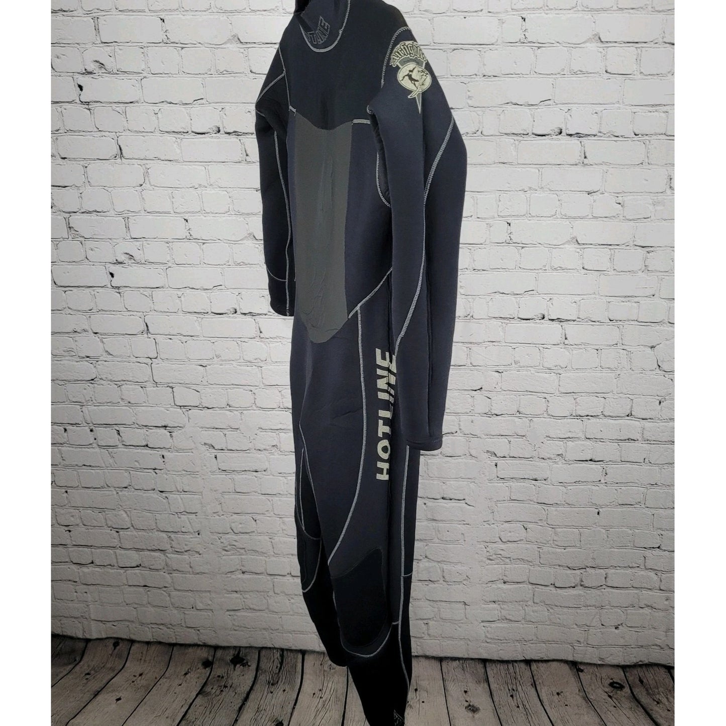 Hotline Black Airfighter Poly Pro Shield 4.3 Thermal System Surf Wetsuit USA 14