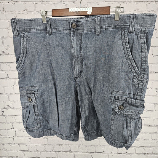The Foundry Supply Comfort Stretch Cargo Utility Shorts Cotton Spandex Blue 46