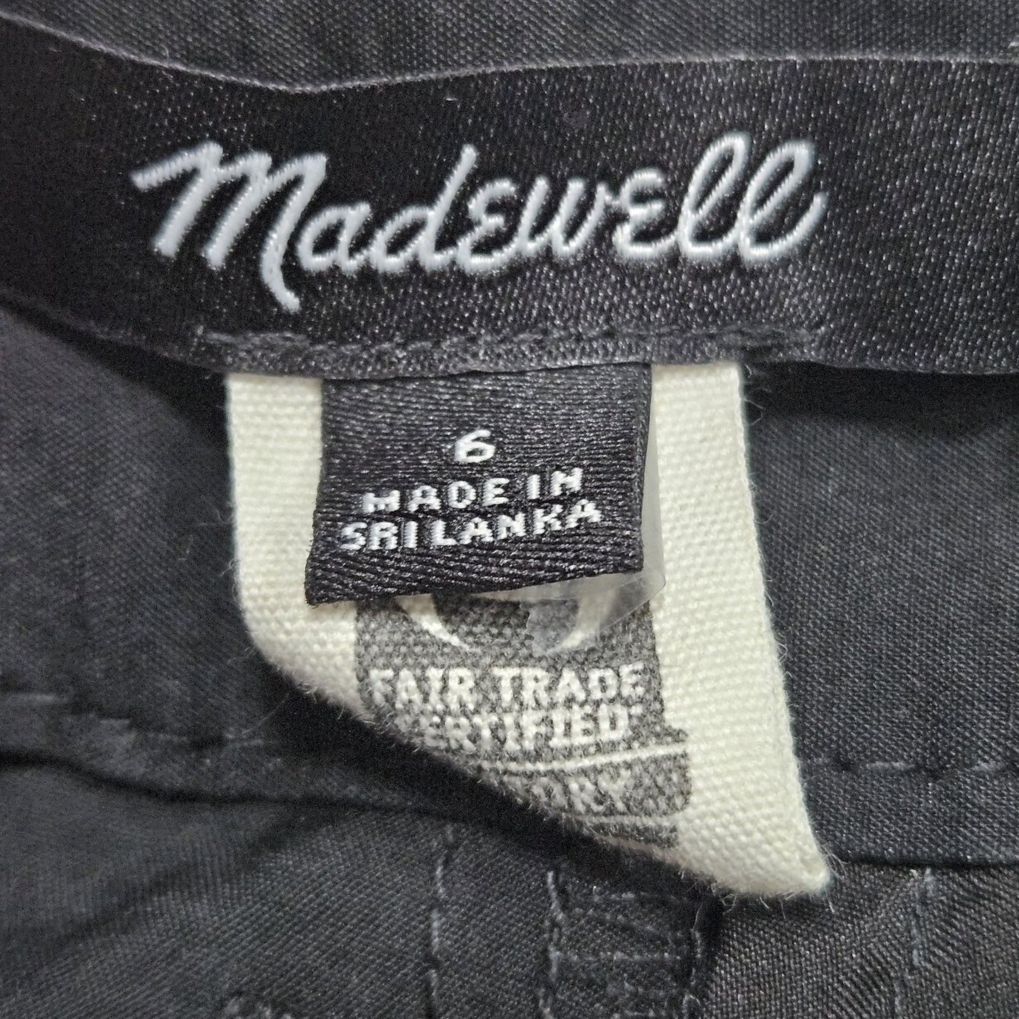 Madewell Black Pleated Front Wide Leg High Rise Lightweight Pants 6 (29x27)