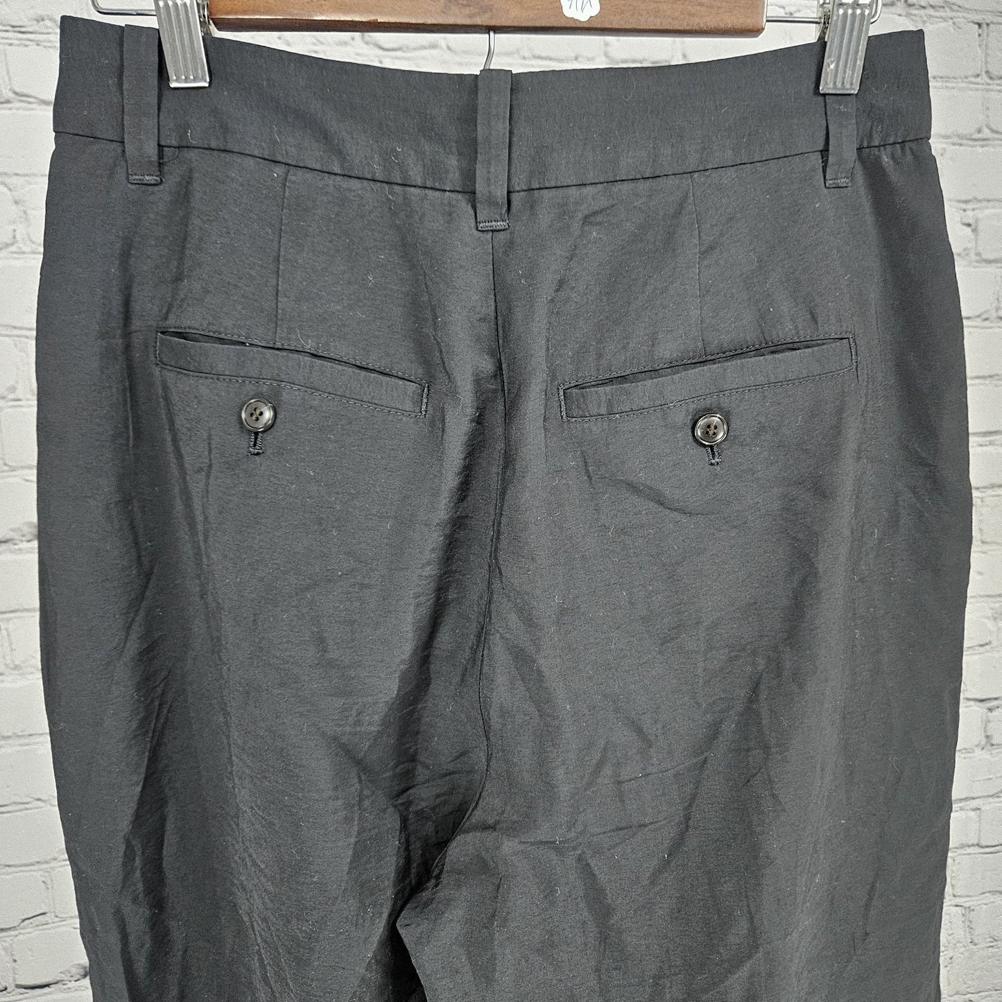 Madewell Black Pleated Front Wide Leg High Rise Lightweight Pants 6 (29x27)