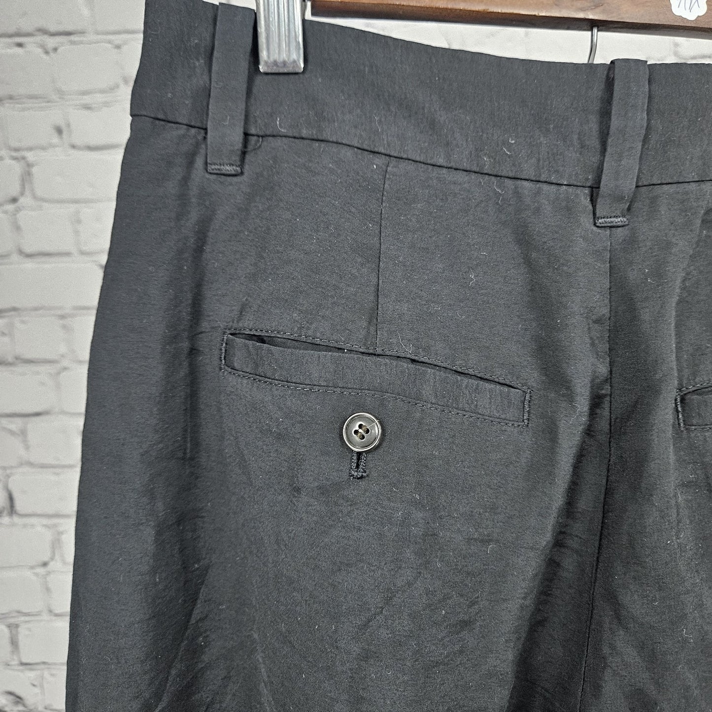 Madewell Black Pleated Front Wide Leg High Rise Lightweight Pants 6 (29x27)