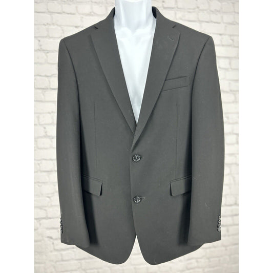 Tommy Hilfiger Black 2 Button Double Vented Men's Suit Jacket Blazer Size 38R