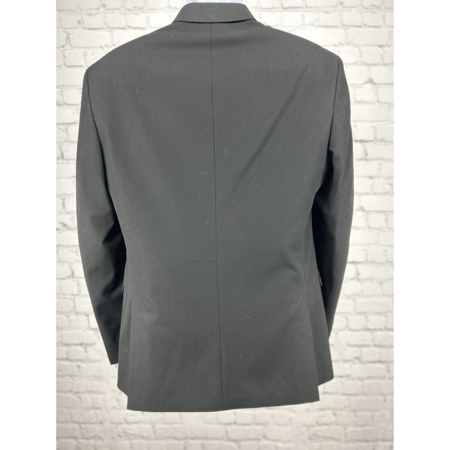 Tommy Hilfiger Black 2 Button Double Vented Men's Suit Jacket Blazer Size 38R