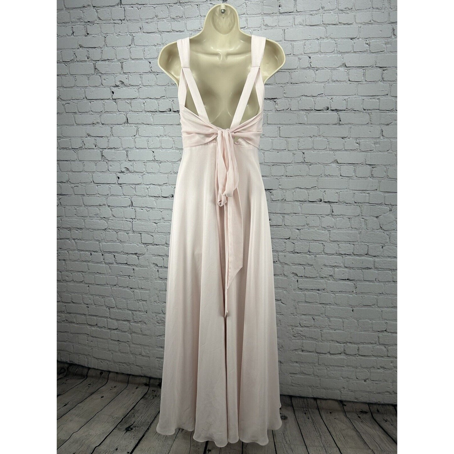 Azazie Light Pink Sleeveless Sweetheart Maxi Bridesmaids Dress Size A2