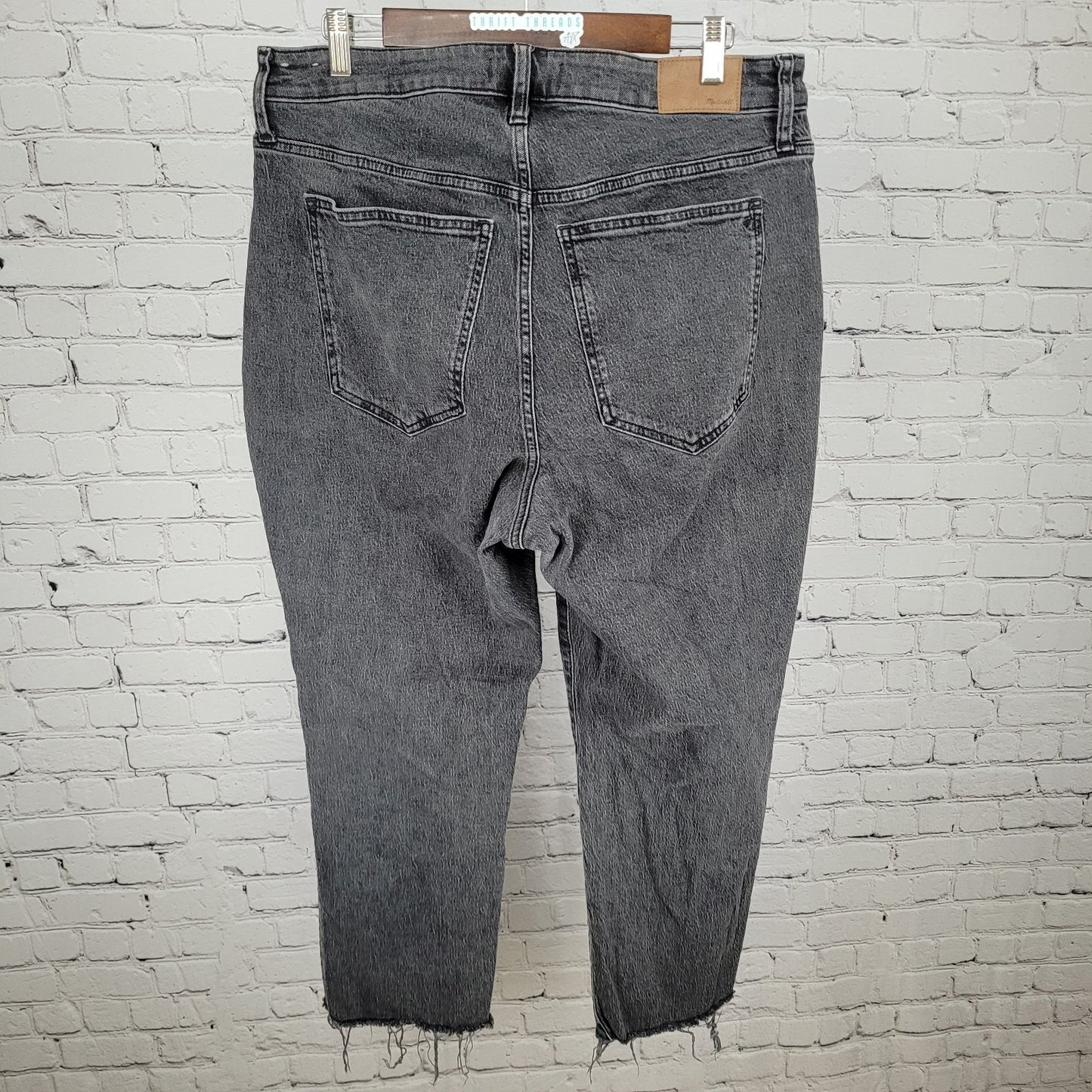 Madewell Grey Denim Curvy Perfect Vintage Straight Jeans Size 14W (34x27)