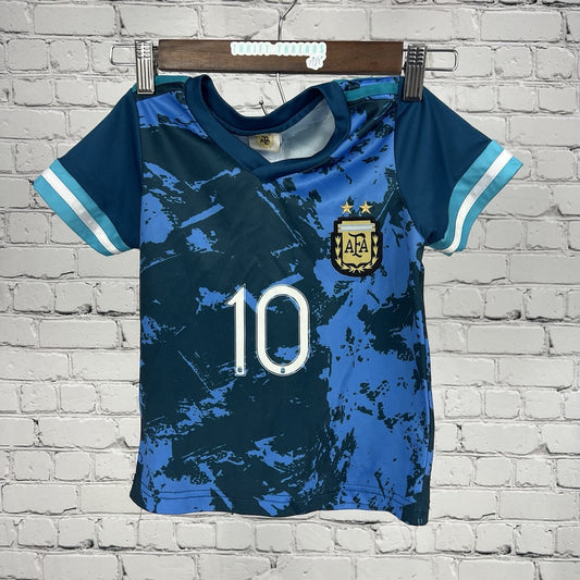 AFA 2021 Argentina #10 Lionel Messi Copa America Away Kids Jersey Size 16