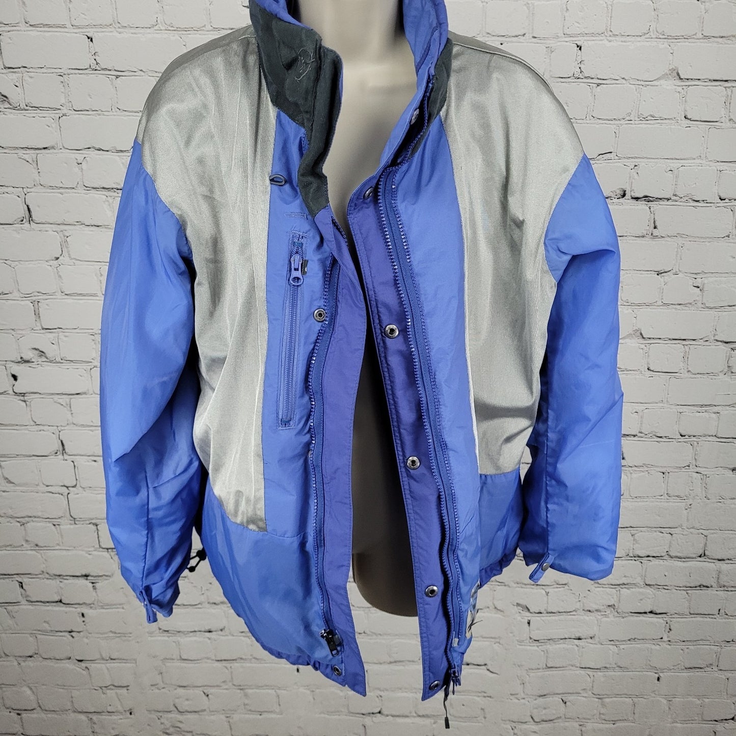 Columbia Blue Vertex Omni Shield Bugaboo Hooded Waterproof Jacket Size Medium M