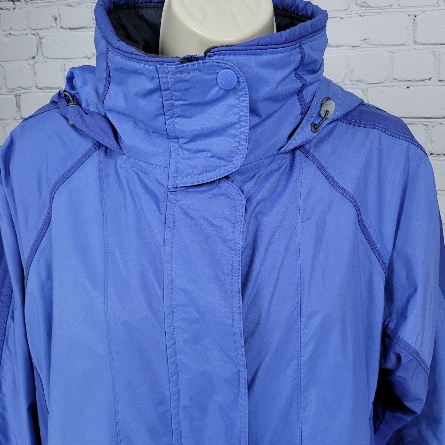 Columbia Blue Vertex Omni Shield Bugaboo Hooded Waterproof Jacket Size Medium M