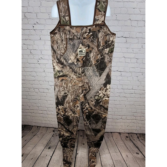 Hodgman Brown Mossy Oak Camo Neoprene Footed Hunting Overalls Bibbed Pants XXL