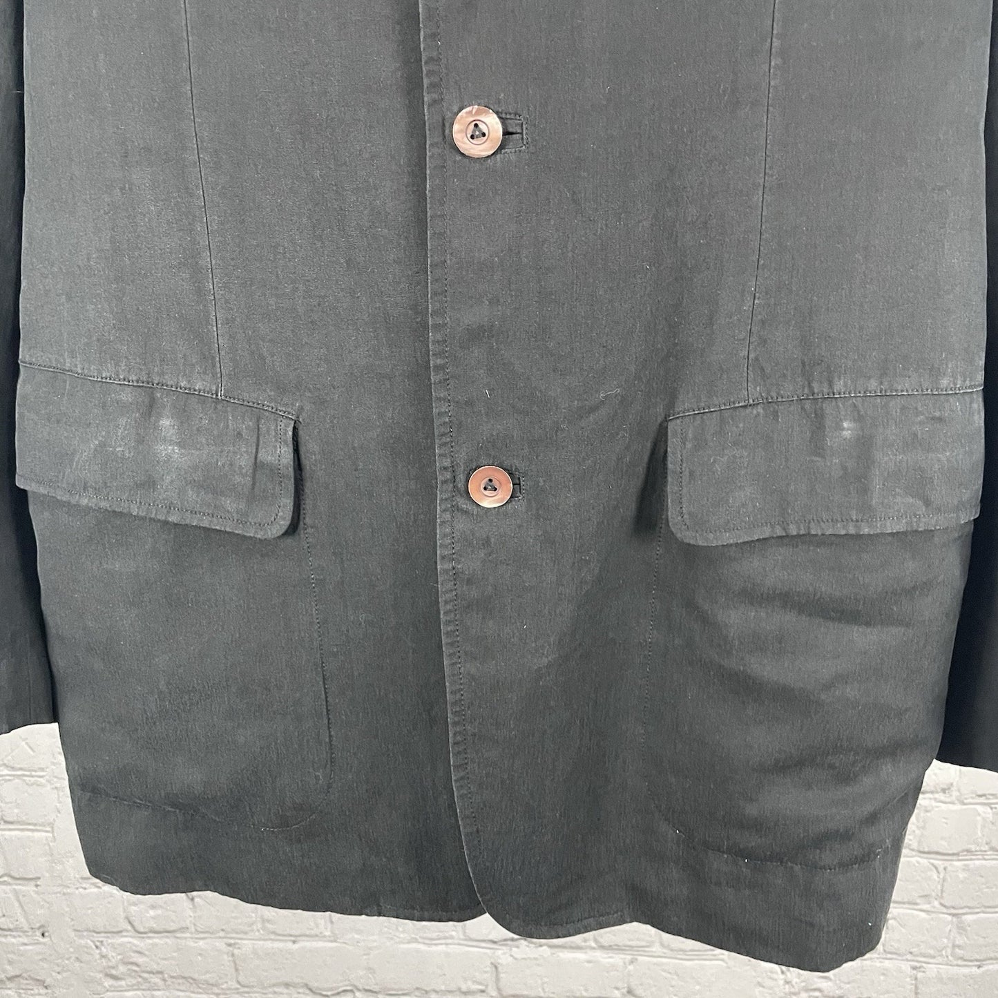 Tommy Bahama Black Silk Linen Island Soft Lightweight Blazer Jacket Size Large L