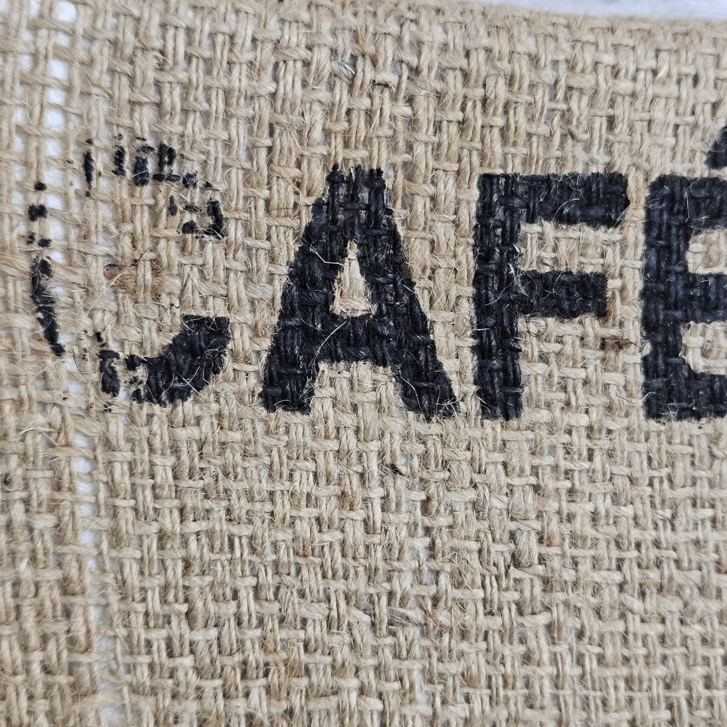 Cafe De Costa Rica Authentic Burlap Sack Wrapped Canvas Wood Framed Art 24x18