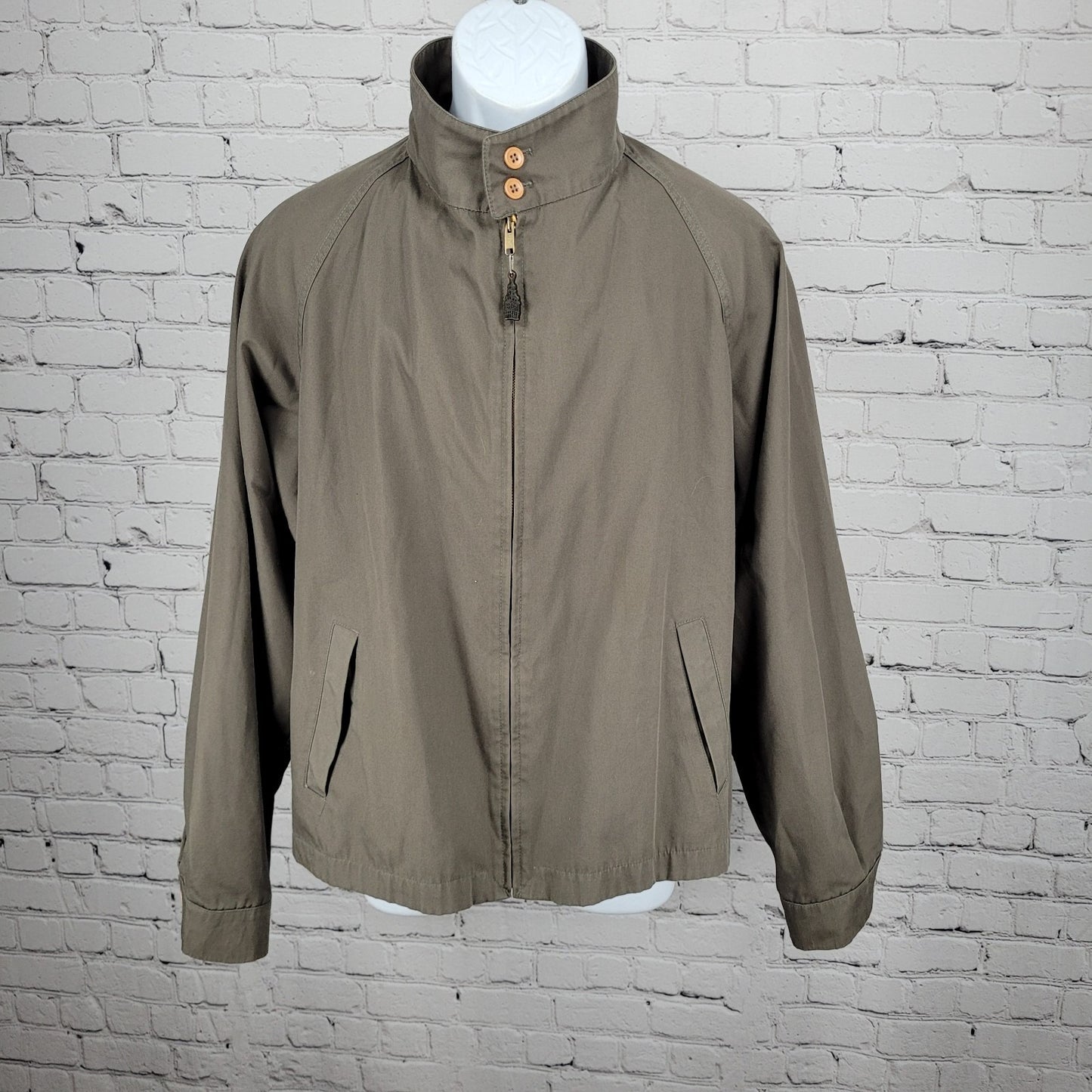 London Fog Brown Limited Edition Water Repellent Lightweight Jacket Large Long