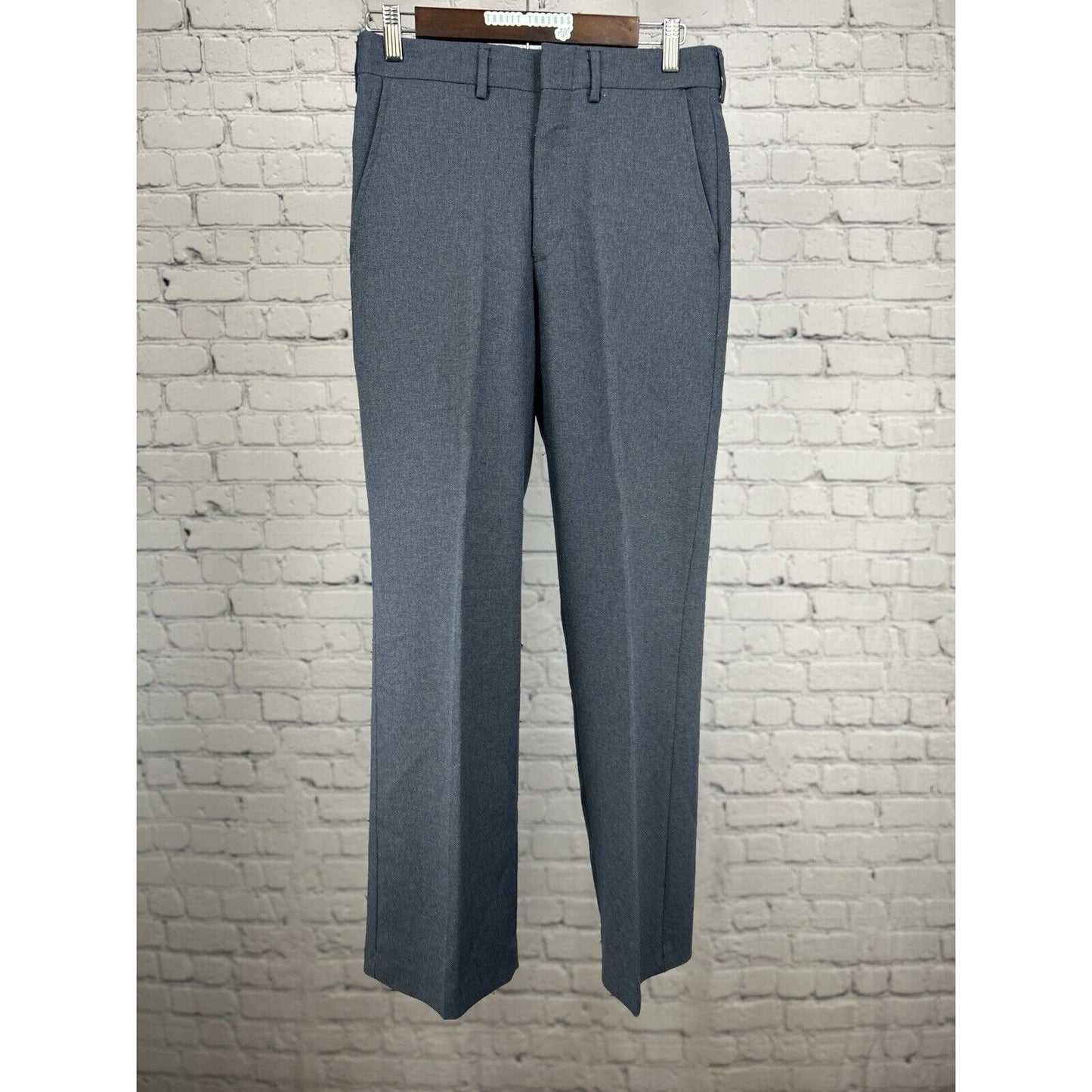Vintage Sears Blue Pleated Straight Mid Rise Straight Leg Dress Pants (30X31)
