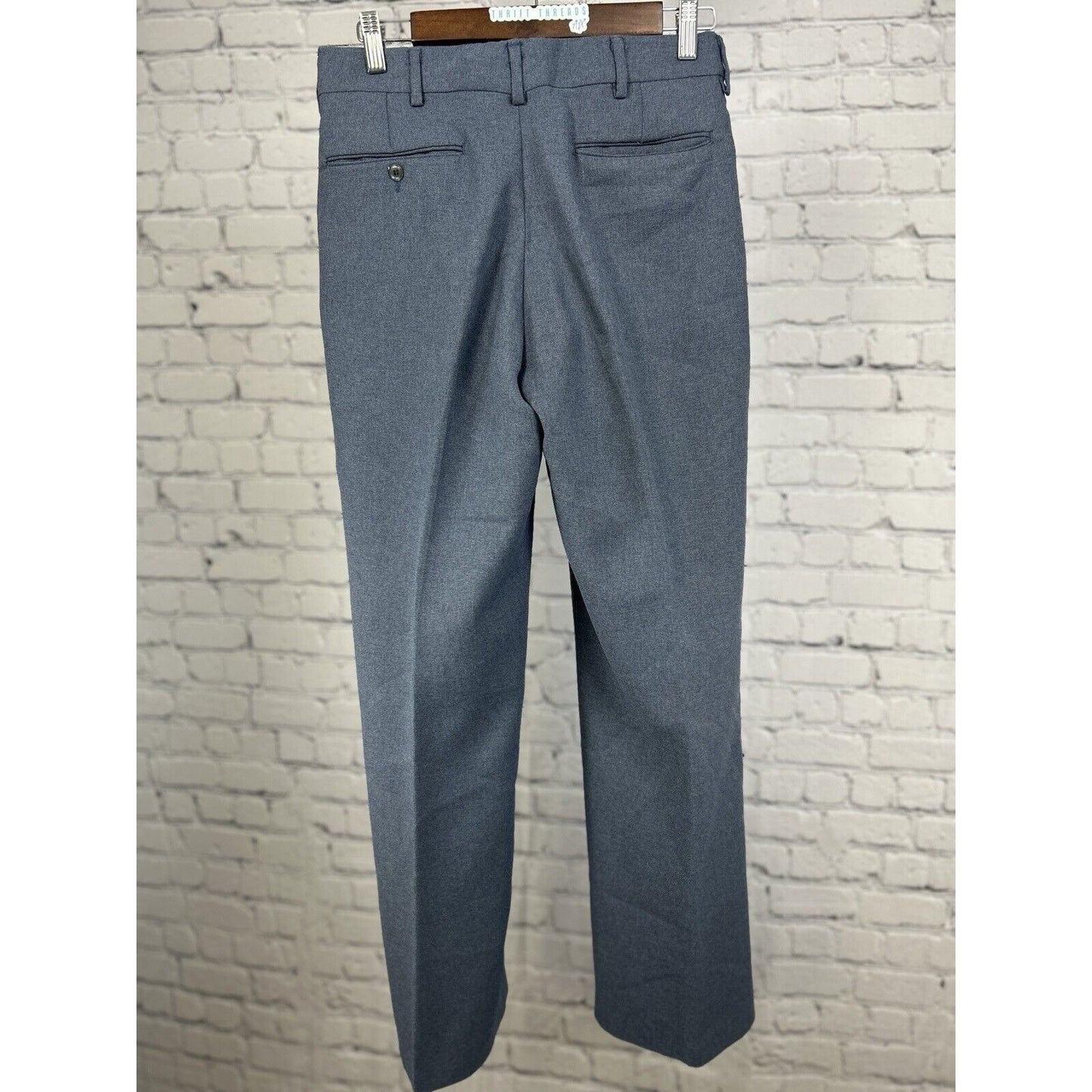 Vintage Sears Blue Pleated Straight Mid Rise Straight Leg Dress Pants (30X31)