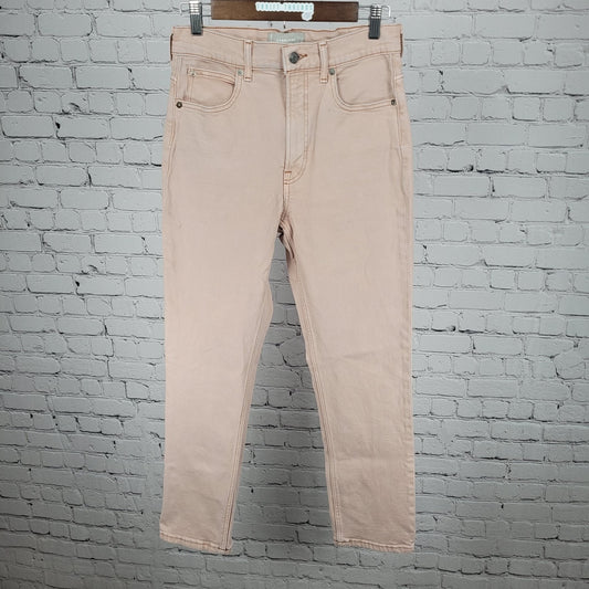 Everlane Pink Organic Cotton The Way High Slim Straight Leg Jeans 27S (27x28)