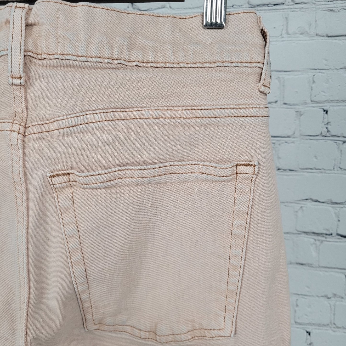 Everlane Pink Organic Cotton The Way High Slim Straight Leg Jeans 27S (27x28)