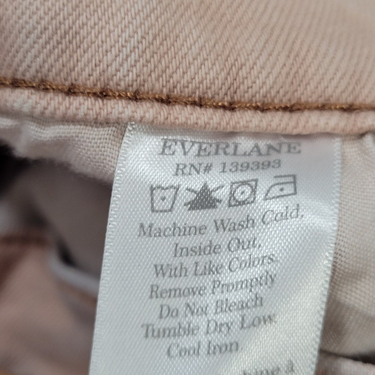 Everlane Pink Organic Cotton The Way High Slim Straight Leg Jeans 27S (27x28)
