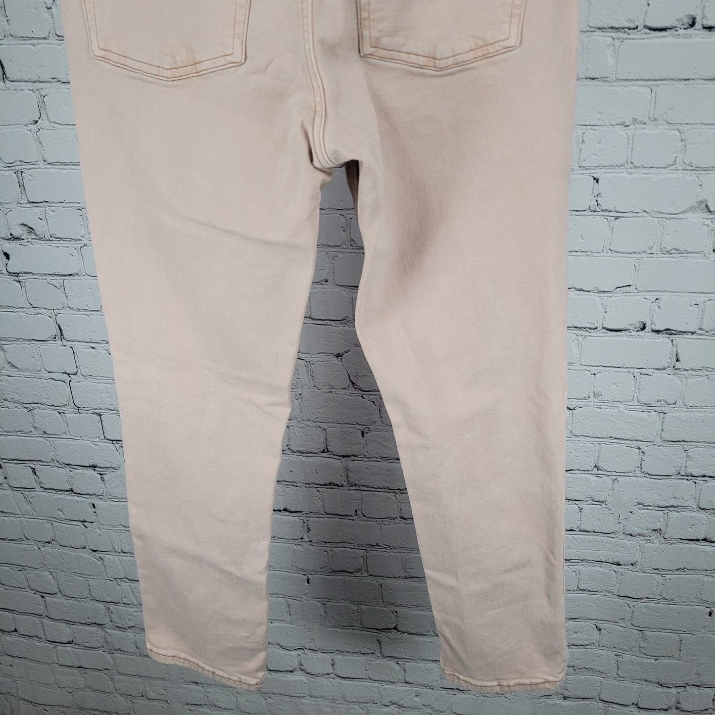 Everlane Pink Organic Cotton The Way High Slim Straight Leg Jeans 27S (27x28)