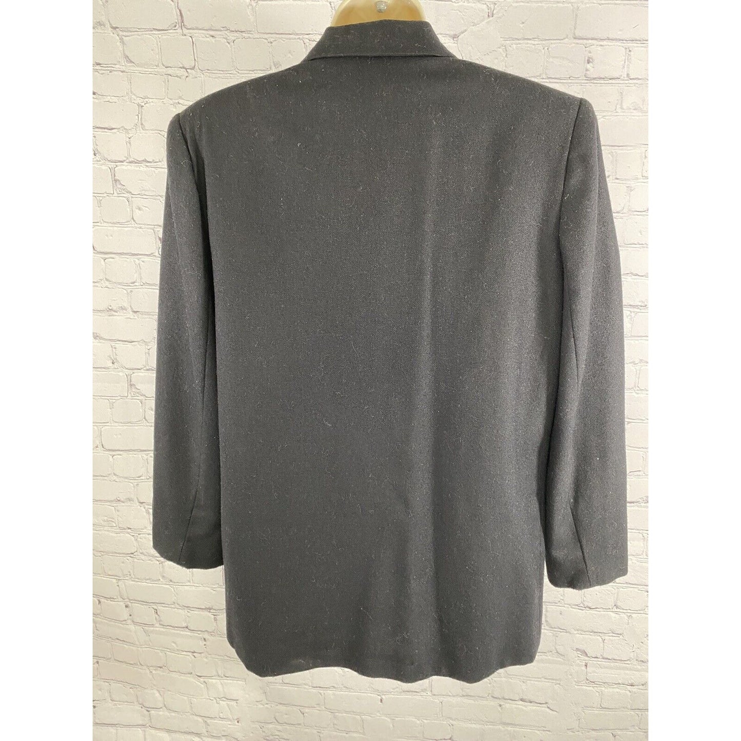 Sag Harbor Black Wool Blend One Button Jacket Coat Blazer Women’s Size 10