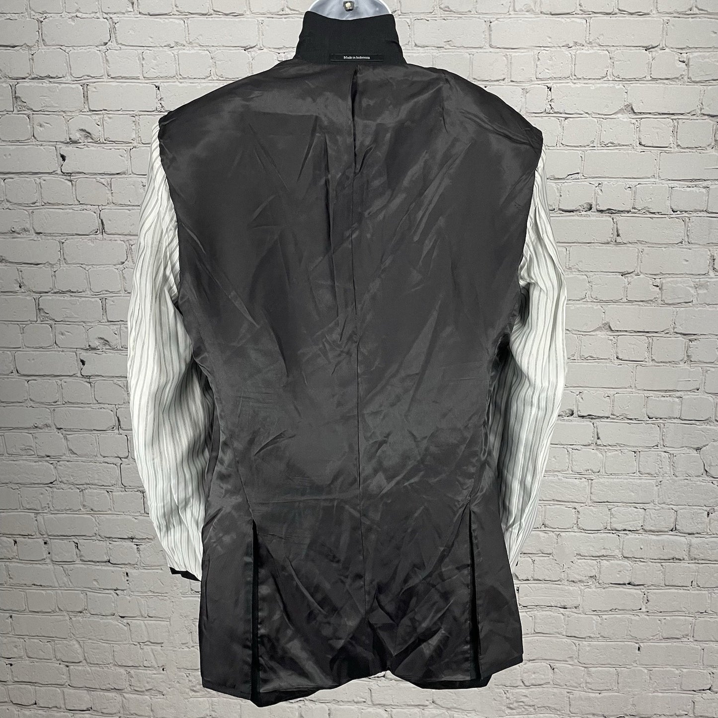 Pronto Uomo Black 100% Wool 2 Button Double Vent Blazer Sport Coat Size 38L