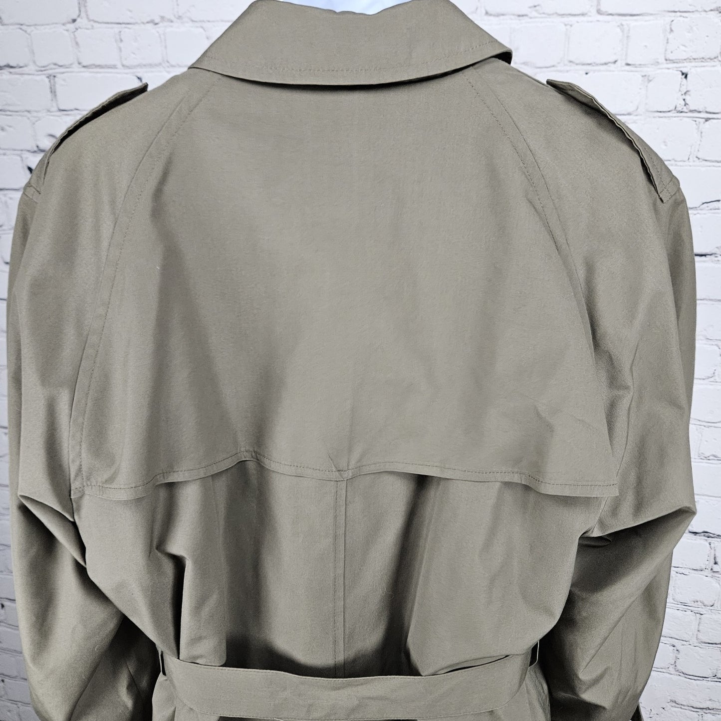 Hart Schaffner Marx Brown Belted Removable Wool Blend Liner Trench Coat 44L