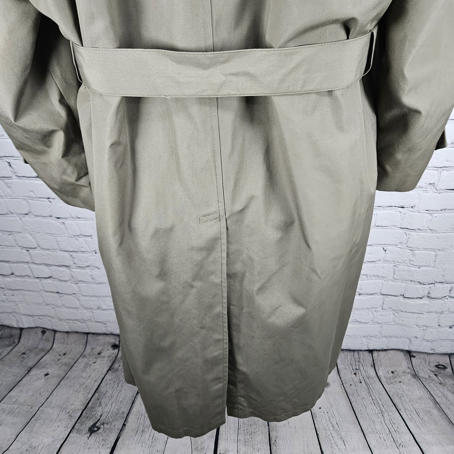 Hart Schaffner Marx Brown Belted Removable Wool Blend Liner Trench Coat 44L