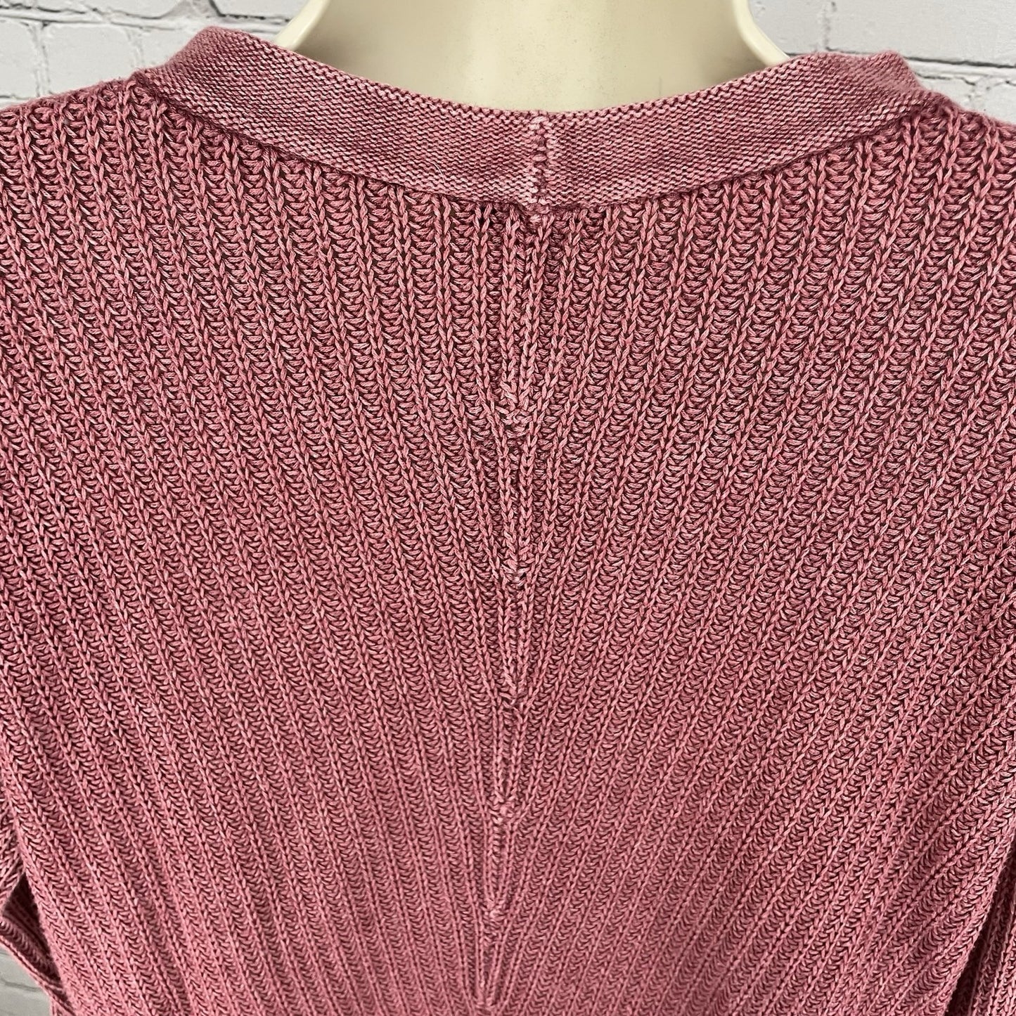 Rails Muted Pink Knit Boxy Drop Shoulder Lightweight Sweater Size Small S