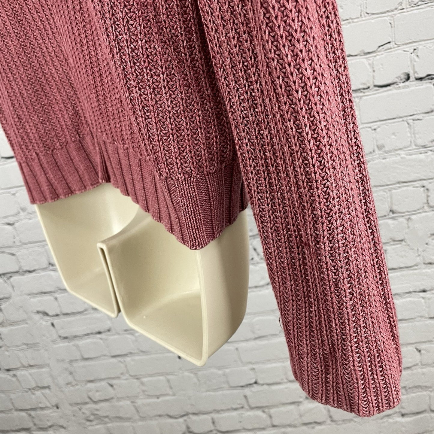 Rails Muted Pink Knit Boxy Drop Shoulder Lightweight Sweater Size Small S