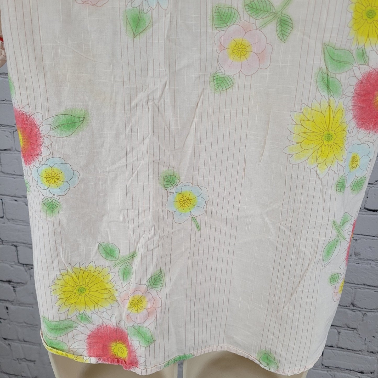 Hiromichi Nakano Light Pink Floral Home Wear Pajama Button Up Top Shirt Medium