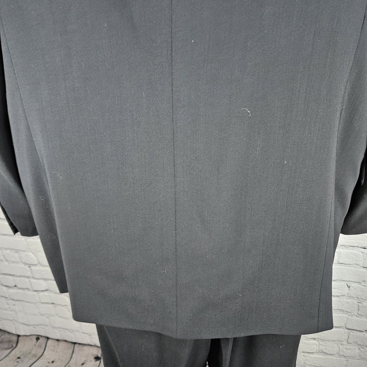 Joseph Abboud Nordstrom Black Wool Blend Full Suit 2 Piece 3 Button US 40R 32x31