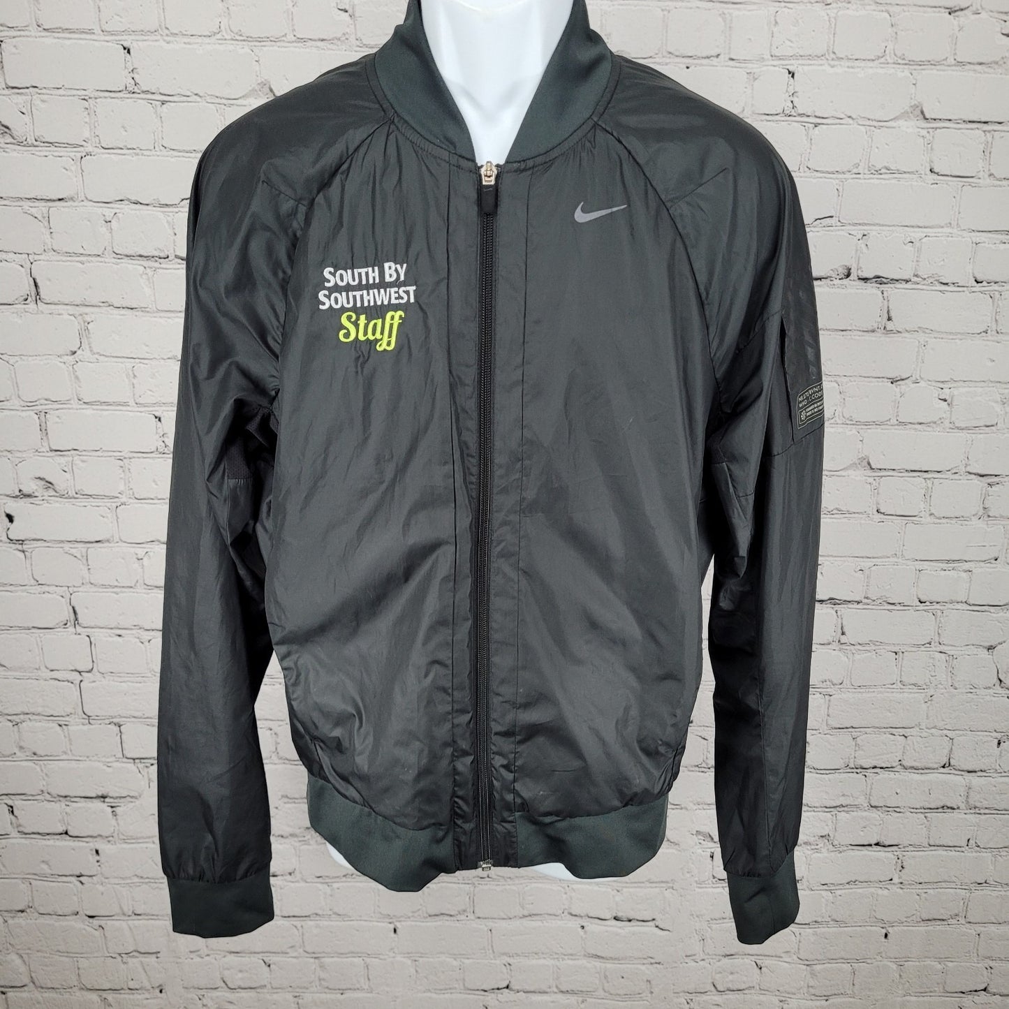 SXSW South By Southwest Staff Nike Black Windbreaker Jacket Size Medium M