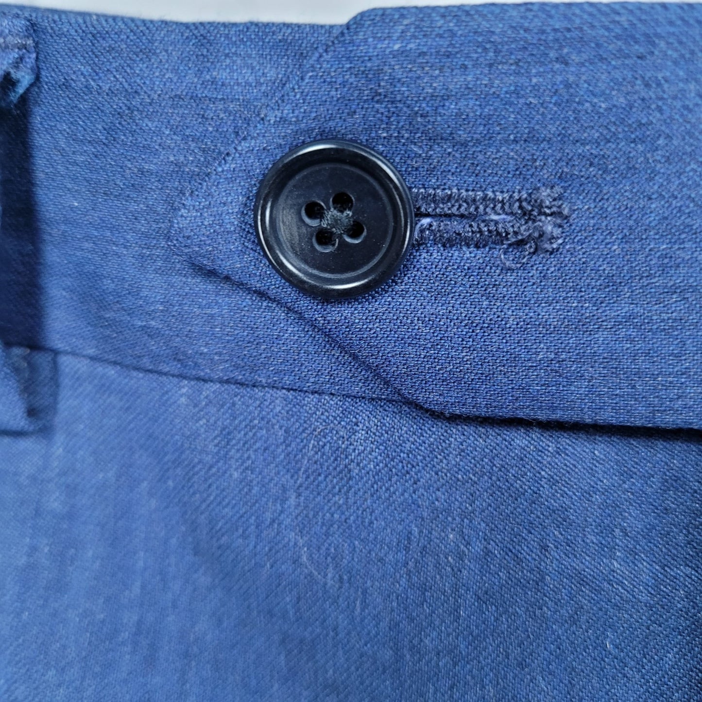 Brooks Brothers Navy Wool Stretch Regent Fit Flat Front Dress Pants 35x30