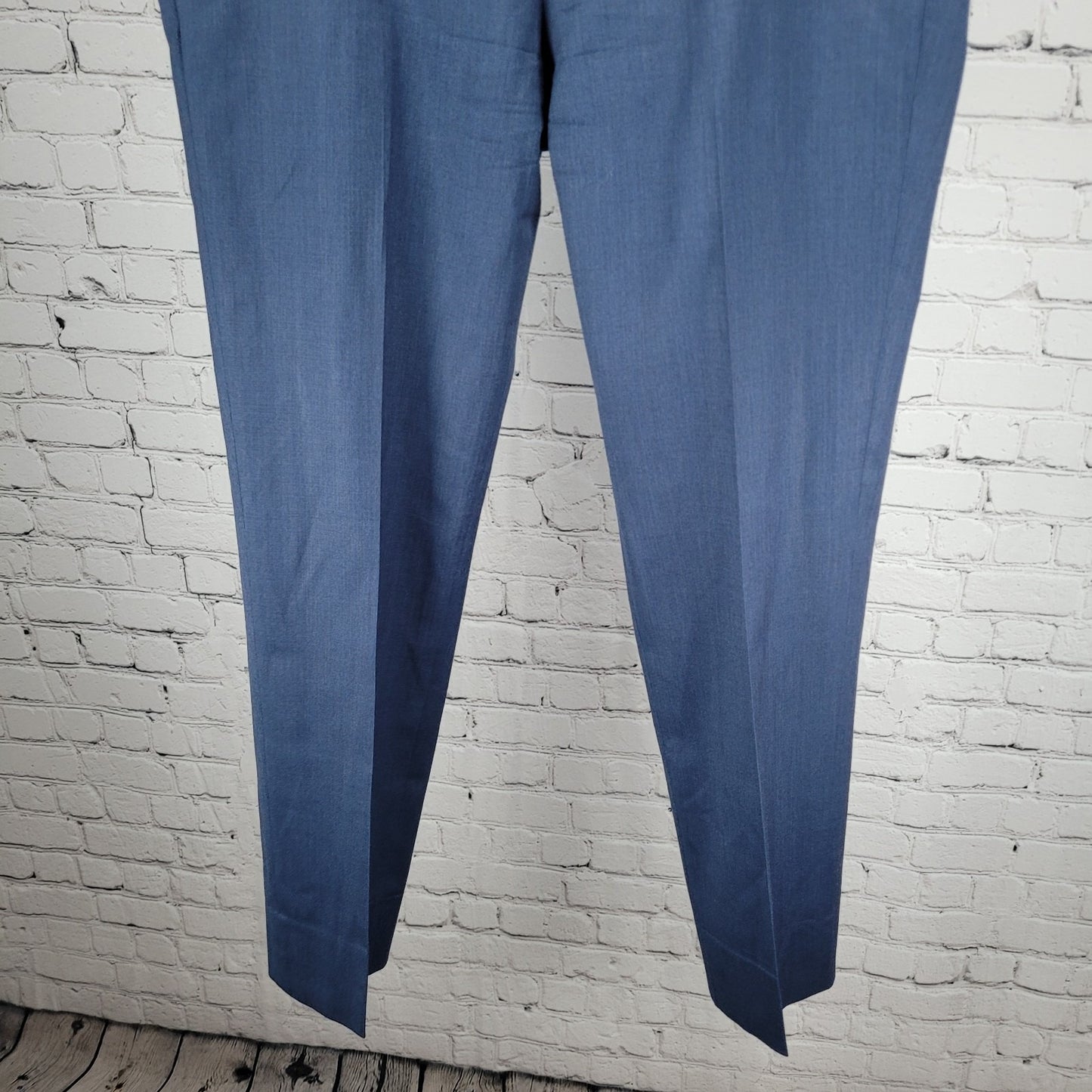 Brooks Brothers Navy Wool Stretch Regent Fit Flat Front Dress Pants 35x30